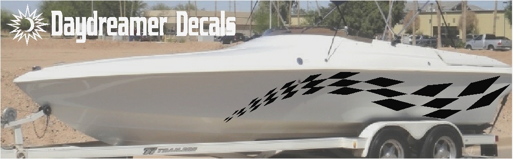 Unique vinyl boat graphics by Daydreamer Decals