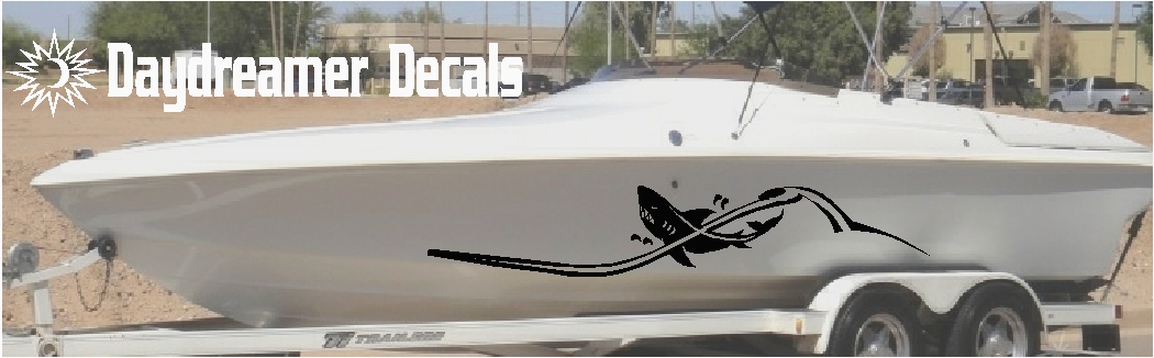 Unique vinyl boat graphics by Daydreamer Decals